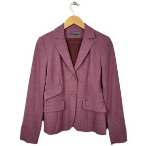 Teenflo Wool Blend 2 Button Herringbone Blazer Paris